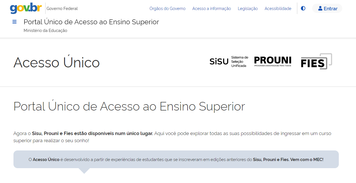 É mais fácil entrar no Sisu no meio do ano?