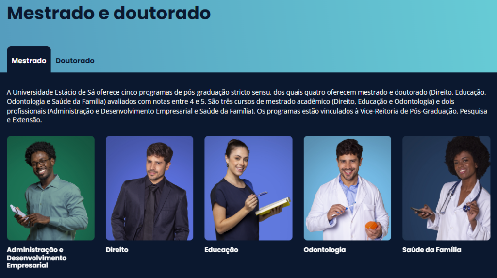 Estácio :: Cursos :: Mestrado e Doutorado :: Saúde da Família